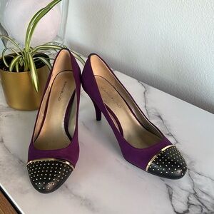 Bandolino Formal Heels Pumps, purple, black and gold